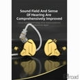 thumbnail image 5 of In-Ear Earphones, 1BA+1DD Hybrid Driver HiFi Stereo Sound With Microphone, Detachable Cable, Noise Isolating Earbuds For Music, Gaming, Sports (Gold/Black),Black no mic, 5 of 19