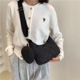 thumbnail image 3 of Bolso Bandolera Bolsos Bandolera Acolchado Algodón Acolchado Mujer con Monedero Negro, 3 of 9