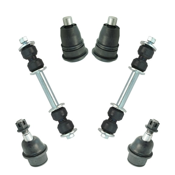 TRQ Front Ball Joint Sway Bar Link Suspension Kit Set 6pc for Trailblazer Envoy PSA65156