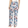 thumbnail image 3 of Goofa Retro Butterfly Printed Soft Pajama Pants for Women, Wide Leg Comfy Casual Lounge Yoga Pants-Small, 3 of 9