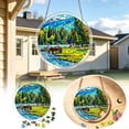 thumbnail image 2 of RICHMJ Acrylic Puzzles Suncatcher Window Hanging, 83 Pieces 7.4 Inch Sun Catcher Horse By the Forest and Lakeside Acrylic Puzzles, Garden Decoration for Women Men Birthday Gift Home Decor (B), 2 of 6