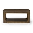 thumbnail image 4 of Plank+Beam Solid Wood 40" Modern Rectangular Coffee Table with Storage Shelf, Walnut, 4 of 10