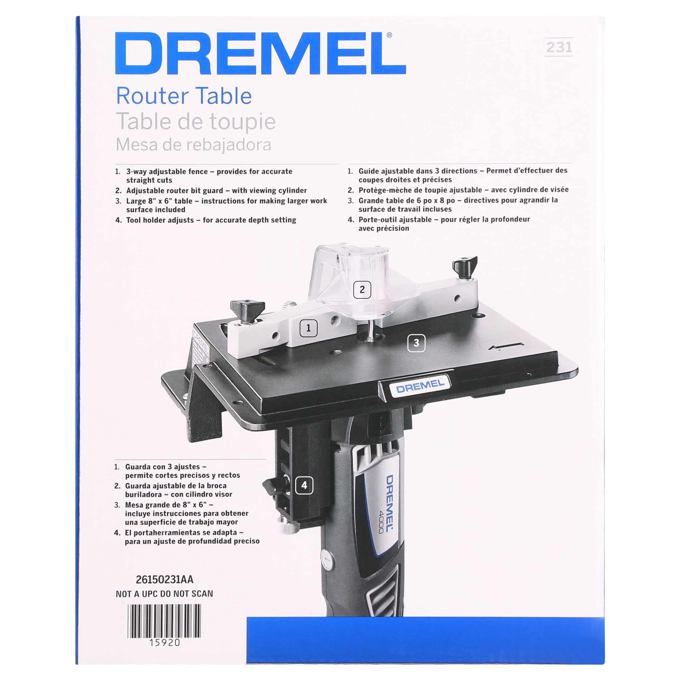 Dremel 231 Rotary Tool Shaper Router Table to Sand Edge Groove