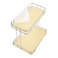 thumbnail image 2 of Bathroom Counter Organizer Cup and Mugs Holder Multiuse 2 Tiers Cosmetic Organizer for Kitchen Desktop Coffee Table Tabletop Dressing Table Aureate, 2 of 8