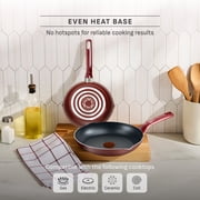 T-fal Easy Care Nonstick Cookware, 20 piece Set, Red, B089SKDW