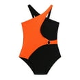thumbnail image 2 of Virmaxy Toddler Baby Girls One-Piece Coverage Dressy Swimsuit Swimwear Parent-Child Outfit Mother Daughter Swimsuit Set Children's And Girls Swimsuit Orange 128, 2 of 5