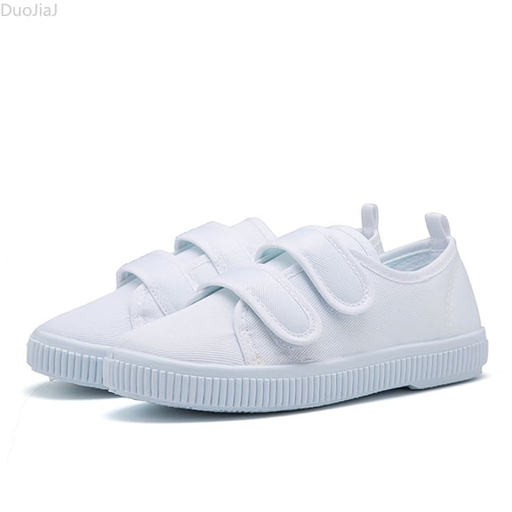DuoJiaJ Kids' Canvas Sneakers,Hook Loop Lightweight for School,9