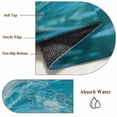 thumbnail image 6 of Teal Blue Coastal Wave 2'x6' Runner Rugs for Hallway Kitchen Bedside Non Slip Washable, Modern Summer Ocean Beach Sea Entryway Rug Runners with Rubber Backing, Long Carpet Runner for Laundry Room, 6 of 8