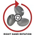 thumbnail image 2 of Mercury Black Max Sport Series Aluminum Propeller - 12.75" Diameter x 21" Pitch Right-Hand Rotation, 77348A45, 2 of 2