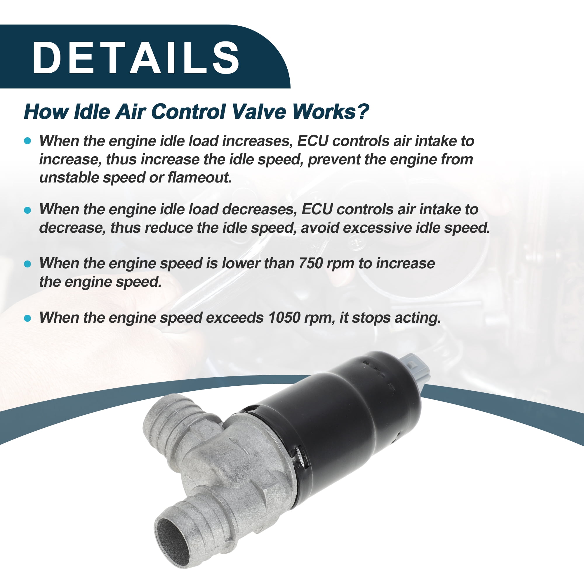 Car Idle Air Control Valve for BMW 528e 1987-1988 for BMW 535i 1985-1993 Replace No.13411286065 IACV Idle Valve Idle Air Control Valve