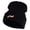 Black, variant on Running Fox Embroidered 12 Inch Solid Long Beanie Made in USA - Black OSFM