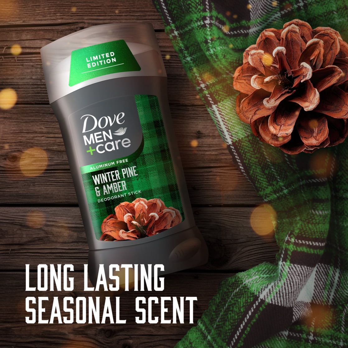 Dove Men+Care Limited Edition Deodorant Stick Winter Pine & Amber, 3.0 oz