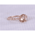 thumbnail image 3 of HeartsAndYou 2ct Natural Morganite Milgrain Accented Solitaire Ring 100% 14k SOLID Rose Gold, 3 of 9
