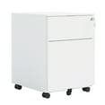 thumbnail image 2 of 2 Drawer Mobile File Cabinet with Lock Steel File Cabinet for Legal/Letter/A4/F4 Size, Fully Assembled except for Wheels, 2 of 6