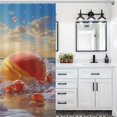 thumbnail image 6 of Juicy Peach Shower Curtain Fabric Bathroom Decor with Hooks, 6 of 8