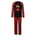 thumbnail image 2 of Christmas Pajamas for Family Matching PJ's Sets with Letter and Printed Long Sleeve Tee and Bottom, 2 of 4