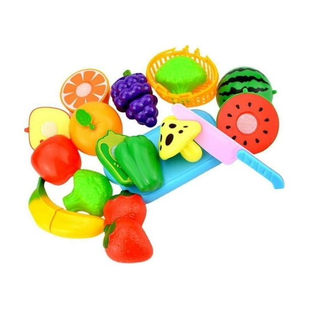 Kids Pretend Role Play Kitchen Cutting Fruit Vegetable Food Cooking