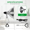 thumbnail image 2 of Simple Deluxe 4-Pack Clamp Lamp Light with 8.5'' Aluminum Reflector, 150 Watt E26 (No Bulb Included), 6 Feet 18/2 SPT-2 Cord, for Reptiles Plants Growing, 2 of 7