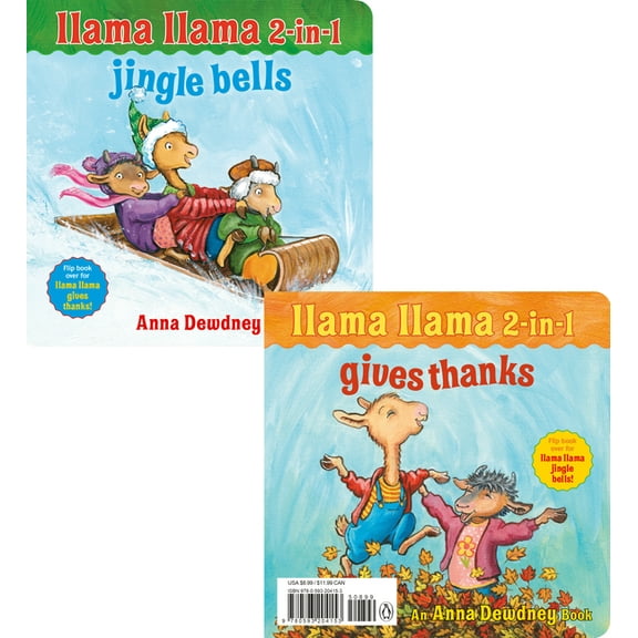Llama Llama Llama Llama 2-In-1: Gives Thanks/Jingle Bells (Board Book)