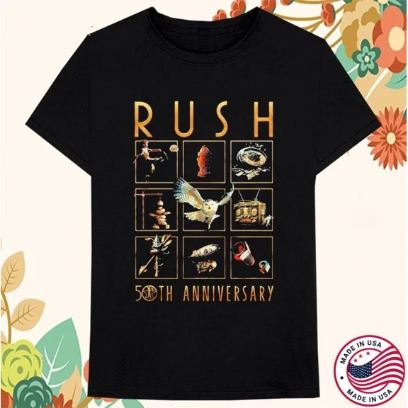 Rush 50Th Anniversary 2024 R50 Vignettes T-shirt, size S-5XL