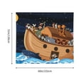 thumbnail image 3 of Sikiie Ocean Scene with Noah's Ark tapestry wall hanging home decor for bedrooms, living rooms, dorms 60x51in, 3 of 6