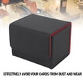 thumbnail image 3 of Sports Cards Storage Box Magnetic Closure PU Leather Card Holder for 100+ Double Sleeved Cards 2 Layer Rainproof Design with Soft Microfiber Lining, 3 of 7