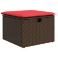 thumbnail image 5 of vidaXL 7 Piece Patio Sofa Set with Cushions Brown Poly Rattan, 5 of 10