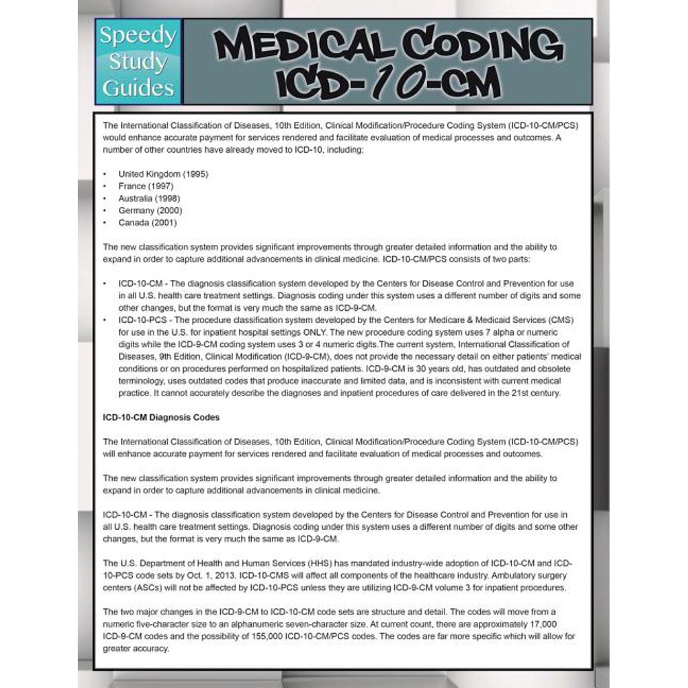 Medical Coding ICD10CM (Speedy Study Guides)