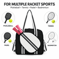 thumbnail image 6 of Waterproof Pickleball Paddle Bag for Men and Women, Large Capacity Tennis Bag with Adjustable Shoulder Strap and Zippered Paddle Compartment,M3, 6 of 7
