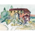 thumbnail image 3 of Stellar Design Studio 18x15 Black Modern Framed Museum Art Print Titled - Tuscan Farmhouse, 3 of 5