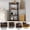 Golden, variant on Adjustable 4-Tier Bakers Rack with Heavy-Duty Metal Frame – Freestanding Microwave Stand & Utility Shelf for Kitchen, Living Room, Garage – Practical Storage Organizer – Golden Armor, With Socket
