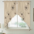 thumbnail image 2 of Floral Swag Curtains for Kitchen/Bedroom/Living Room, Spring Flower Scalloped Curtains 63 Inch Long, Rod Pocket Window Swag Topper Curtains Valances 2 Panels Set 36"x63", 2 of 8