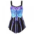 thumbnail image 2 of Women One Piece Swim Dress with Skirt Plus Size Swimsuit Tummy Control Swimwear, 2 of 5