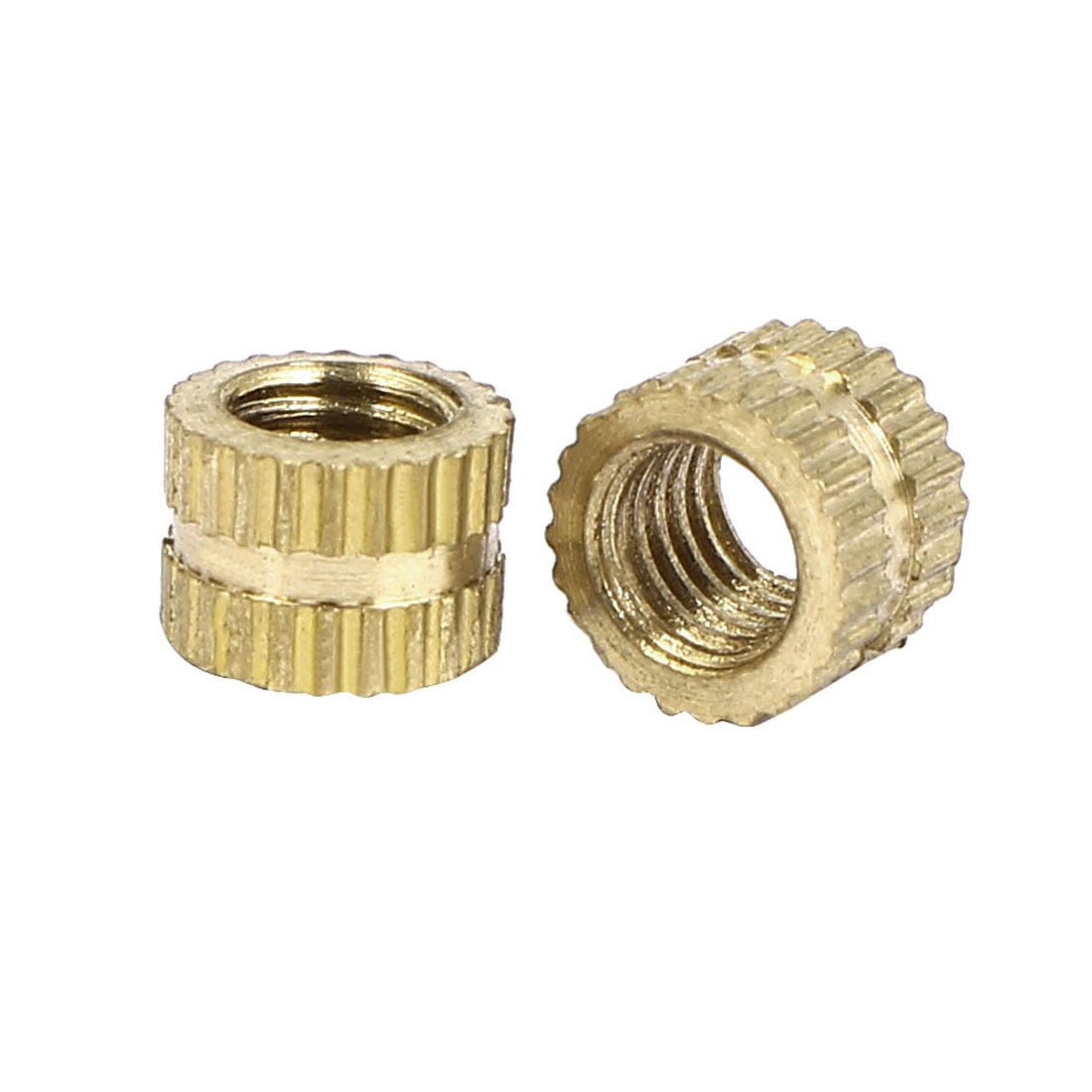 M5 x 5mm Female Thread Brass Knurled Threaded Round Insert Embedded