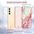 thumbnail image 5 of CASEFIV for Samsung Galaxy S24 Plus Case,Marble Full Camera Lens Protector 3 in 1 Heavy Duty Full Body Shockproof Hard PC+Soft Silicone Drop Protective Phone Cover for Women Men,Blue Gray, 5 of 8