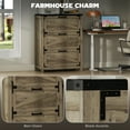 thumbnail image 4 of HOMCOM 3 Drawer File Cabinet Lateral Filing Cabinet for Home Office, Grey, 4 of 10