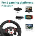 thumbnail image 6 of Racing Wheel,PS4 Gaming Steering Wheels Volante 180° Pedals Shifter for Windows PC /Playstation 4 /PS3/Switch, 6 of 9