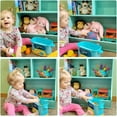 thumbnail image 6 of CRXX Baby Toddler Bookshelf and Storage Organizer, Kids Cabinet and Bookcase, Wooden 3 Cubby Children Book Shelf for Playroom, Bedroom, Nursery, School 23.62'' H-2 Tier-Small-Green, 6 of 8