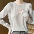 thumbnail image 6 of BUIGTTKLOP Sweaters for Women Fall Winter Long Sleeve Shirt Crewneck Knit Pullover Tops Lighweight Loungewear, 6 of 8