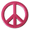 Pink, variant on Revolution Car Badges 3D Peace Sign, Automotive Emblem Decals Stickers, Green Acrylic