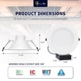 thumbnail image 4 of 10 Inch Commercial Canless LED Downlight, Wattage Adjustable 22/29/37.5W,0-10V Dimmable Recessed Ceiling Ligth Fixture, 3 Color Temperatures 3000k-5000K, 120-277V IC Rated-1 Pack, 4 of 7