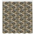 thumbnail image 3 of Ambesonne Floral Shower Curtain, Victorian Damask Rococo, 69"Wx84"L, Pale Coffee Warm Taupe, 3 of 3