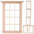 thumbnail image 1 of Shisuyan Mini Window Mini Wooden Window Khaki Wood 6Pcs, 1 of 8