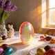 thumbnail image 1 of Decoraciones de Pascua, adornos de Pascua, regalos de Pascua, decoraciones de huevos de Pascua, bolas de espejo de vidrio, adornos de escritorio para huevos de Pascua, huevos brillantes, huevos de Pas, 1 of 6
