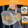 thumbnail image 3 of fafa-Glass Pitcher with Lid and Spout, 2.5 Liter 84oz Hot and Cold Water Carafe, Borosilicate Glass Water Container, Large Iced Tea Jug for Fridge, Water Jug for Coffee, Tea, Juice and Beverage, 3 of 4