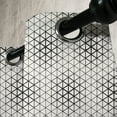 thumbnail image 3 of Ambesonne Grid Grommet Curtain, Geometric Triangles Tile, 50" x 96", Black and Cream, 3 of 6