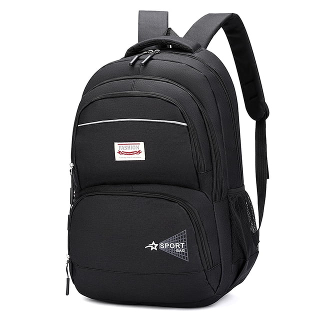 Mochila JYGDNAC de viaje para hombre y mujer, escolar, impermeable, negra