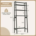 thumbnail image 3 of Giantex 3-Tier Freestanding Bathroom Space Saver Shelf, Over The Toilet Storage Rack w/Paper Holder, Black, 3 of 9