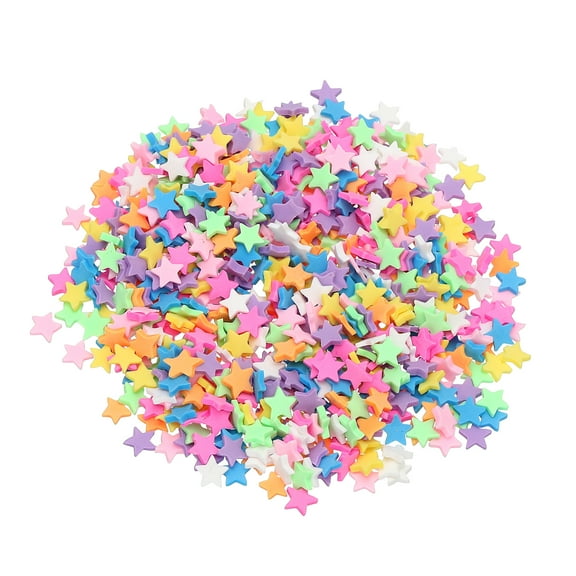 Uxcell 50g Fake Sprinkles, Faux Sprinkles Clay Sprinkles Five-pointed Star, Mixed Colors