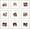 Distressed White, variant on 10x10 Picture Frame Set of 9, Display Pictures 8x8 with Mat or 10x10 without Mat, Multi Collage Gallery Square Photo Frames for Wall or Tabletop, Rustic Brown